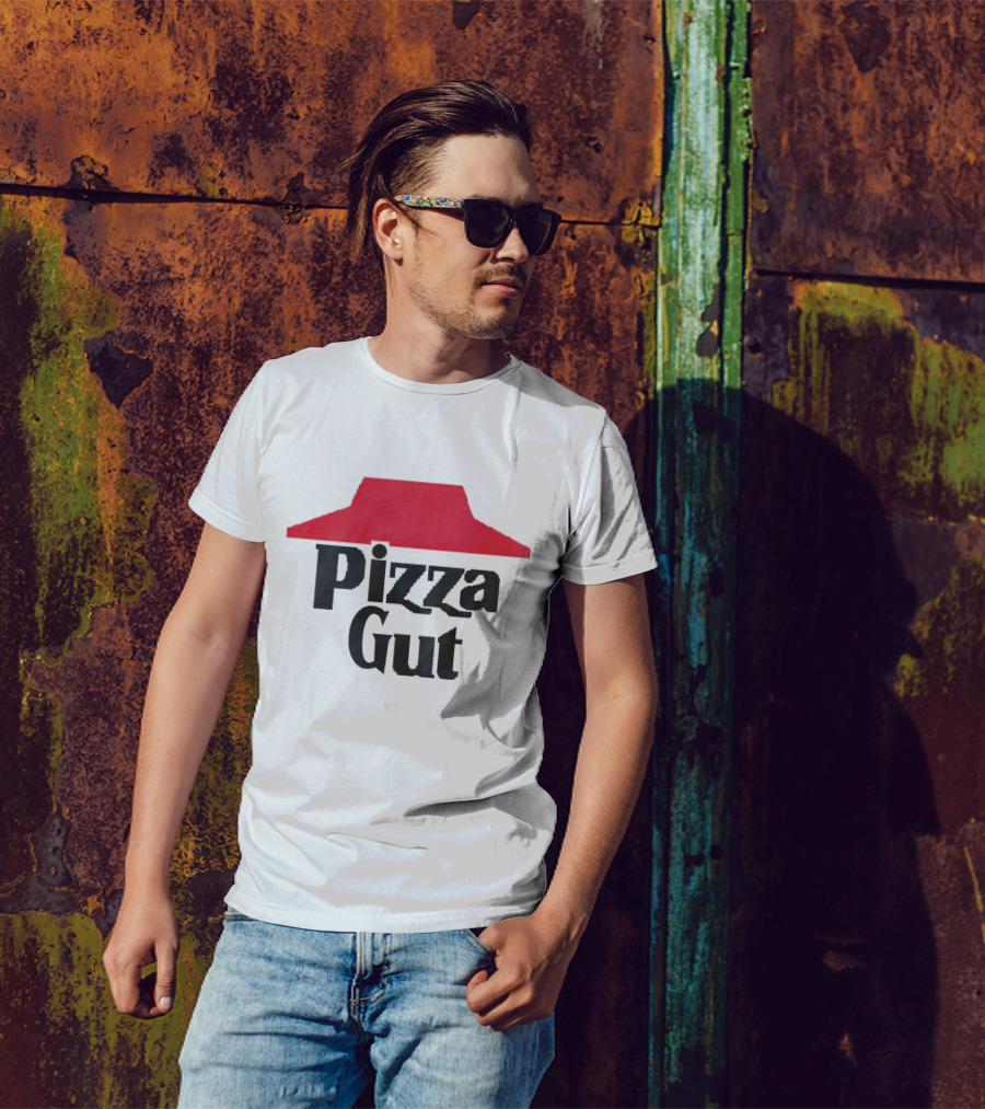 Pizza Gut Parody Red Hat T-Shirt