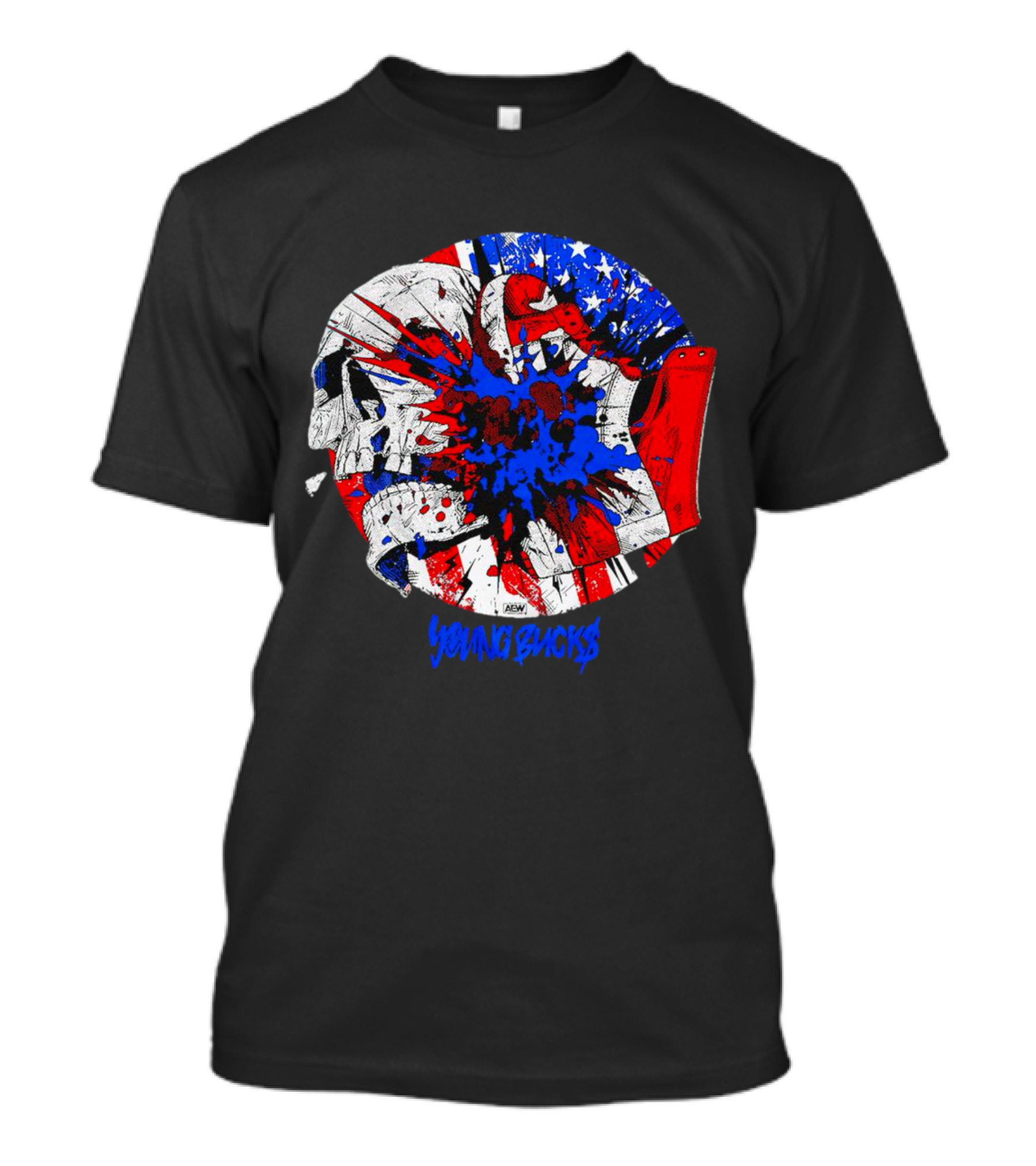 Young Bucks AEW Explosive American Skull Burst T-Shirt