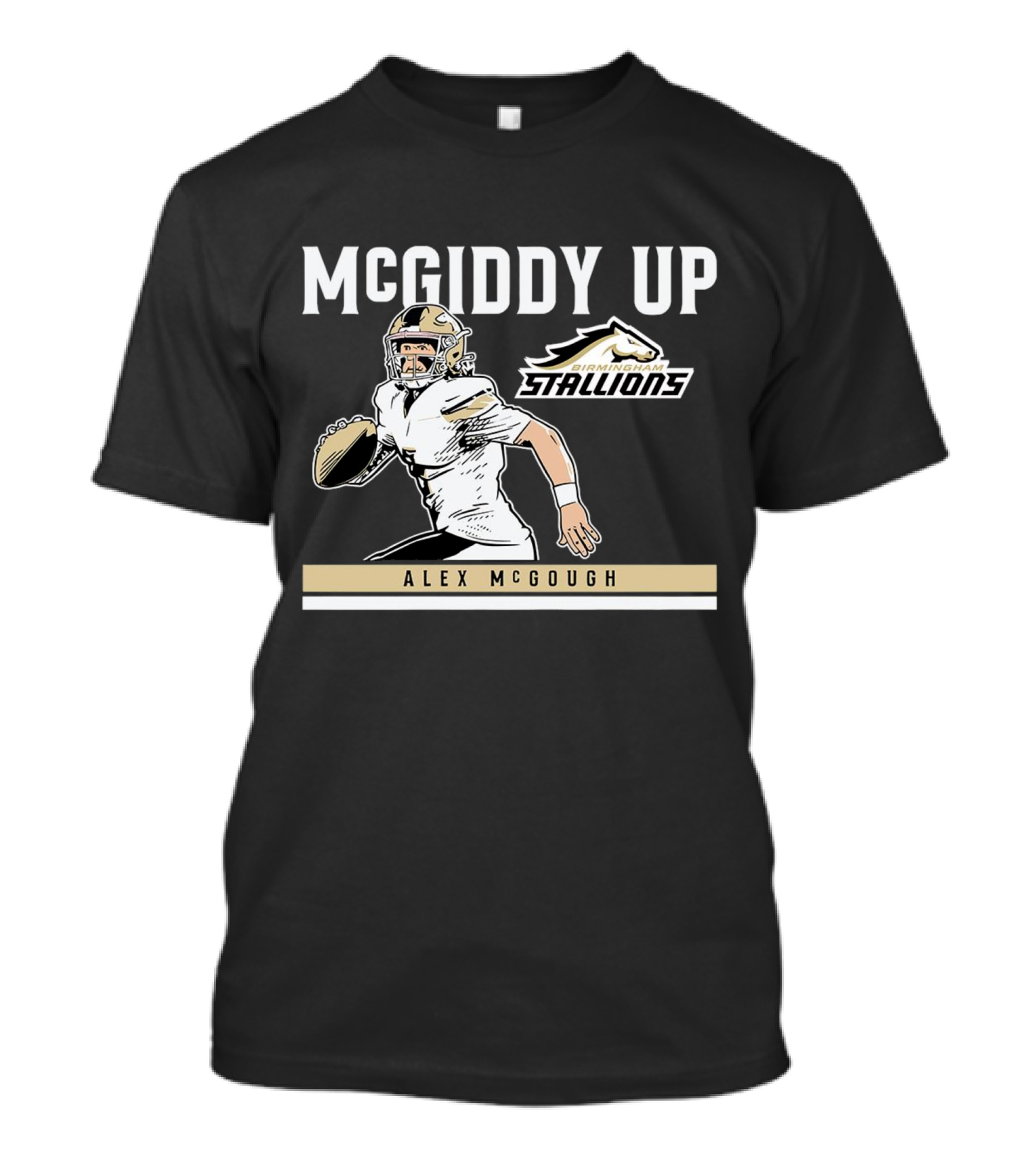 McGiddy Up Birmingham Stallions Alex McGough T-Shirt