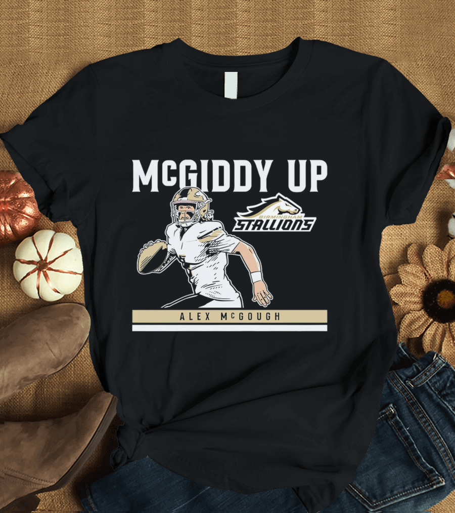 McGiddy Up Birmingham Stallions Alex McGough T-Shirt