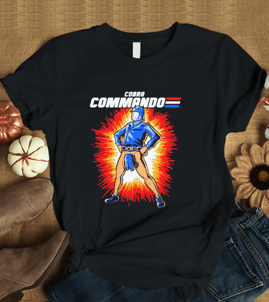 Cobra Commando Retro Action Cartoon Burst Hero T-Shirt
