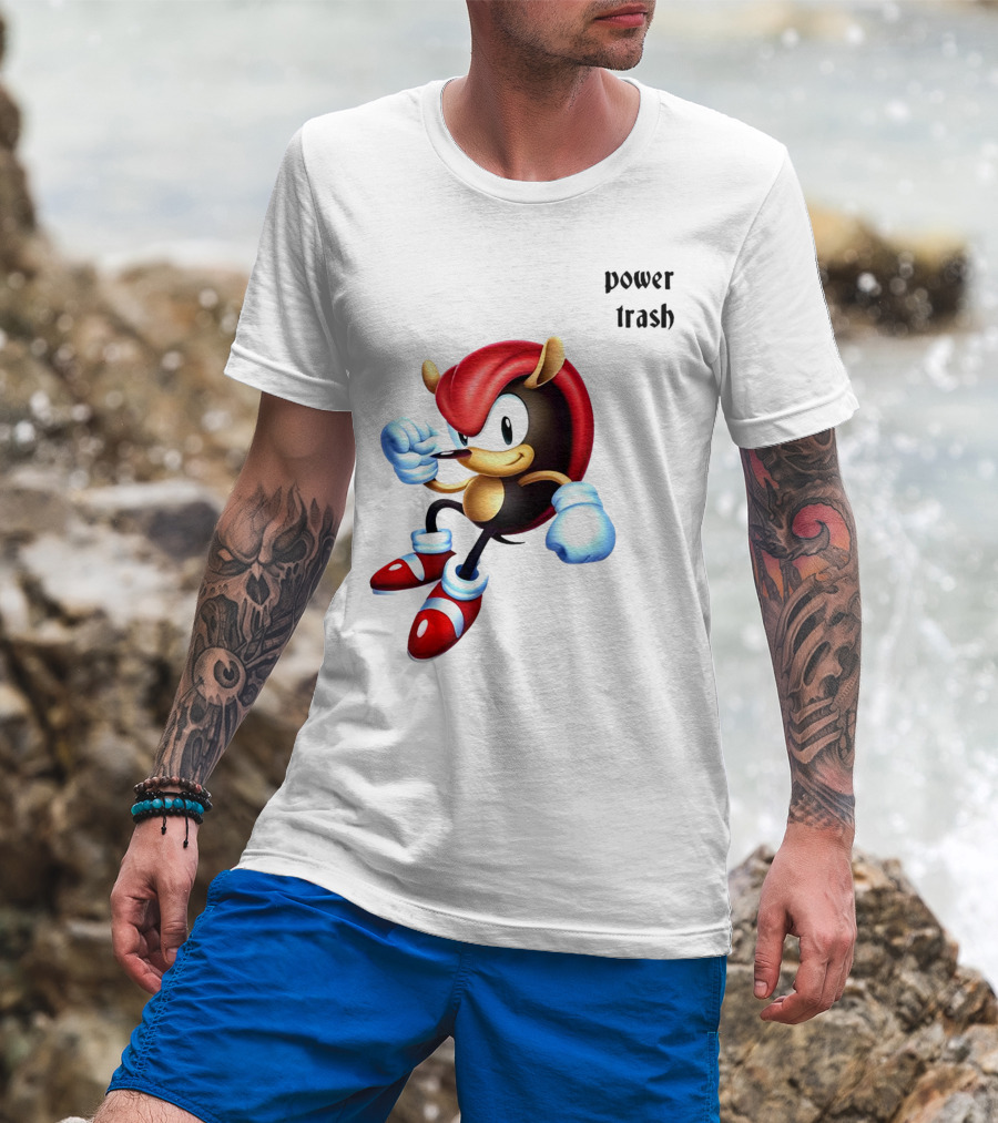 Mighty The Armadillo Power Trash Fist Ready T-Shirt