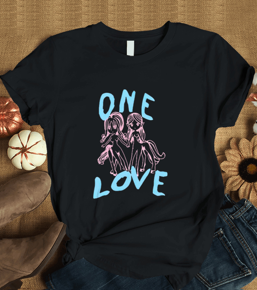 ONE LOVE Anime Characters Duo T-Shirt