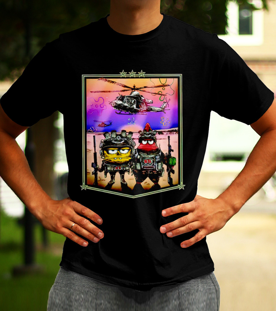 SpongeBob Patrick Military Helicopter Goofy Goobers T-Shirt