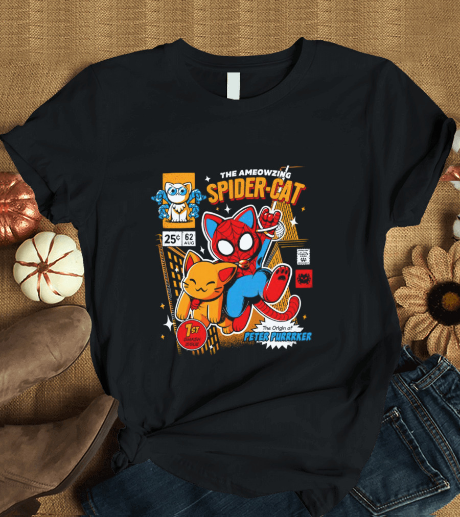 The Ameowzing Spider-Cat The Origin Of Peter Purrrker 1st Issue T-Shirt