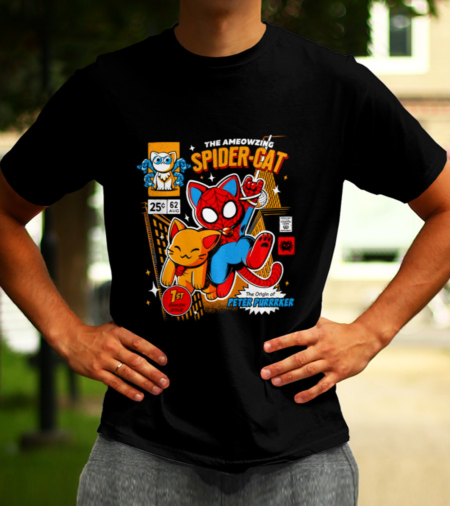 The Ameowzing Spider-Cat The Origin Of Peter Purrrker 1st Issue T-Shirt