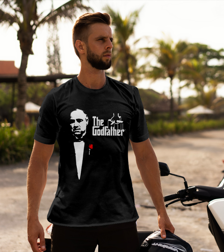 The Godfather Don Corleone Iconic Puppet Strings Red Rose T-Shirt
