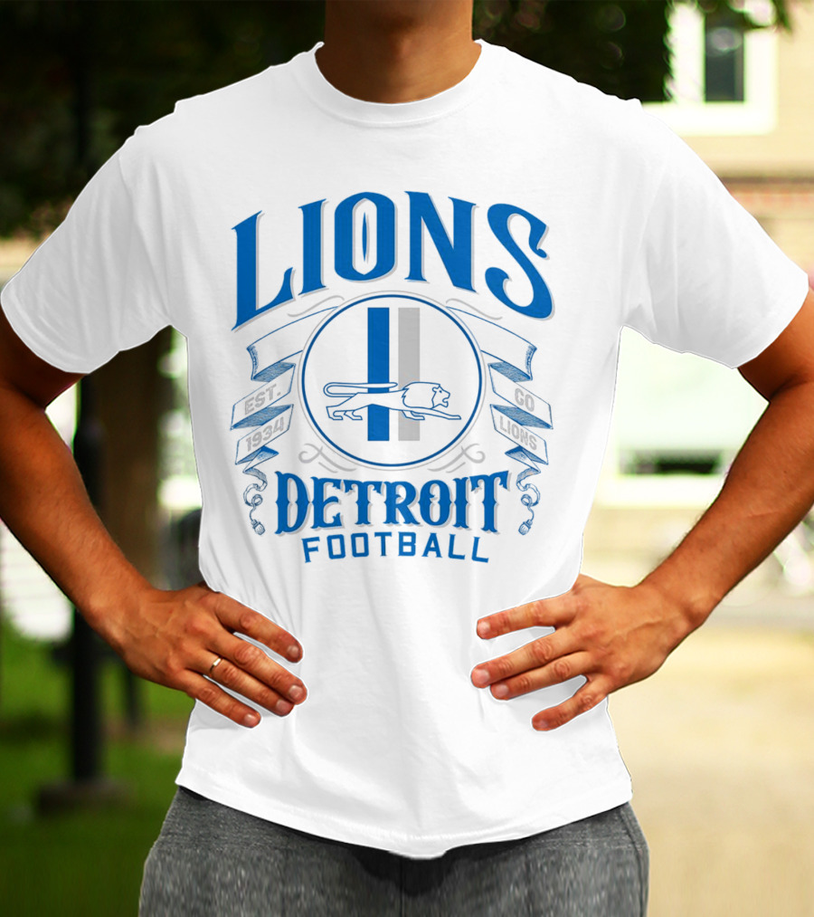 Detroit Lions Football Go Lions Est 1934 T-Shirt