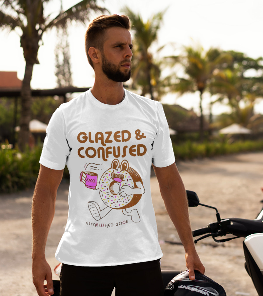 Glazed And Confused Donut Coffee Established 2006 T-Shirt