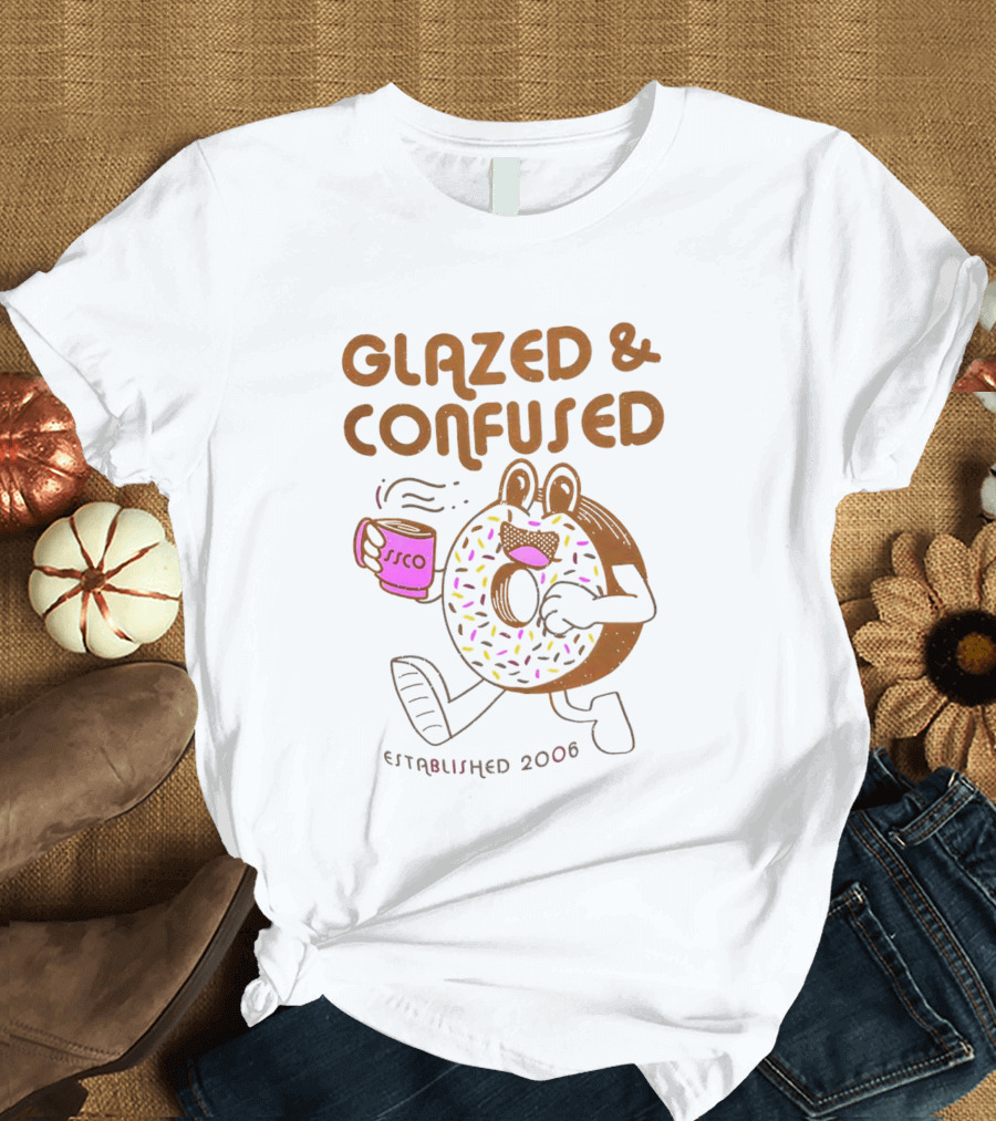 Glazed And Confused Donut Coffee Established 2006 T-Shirt