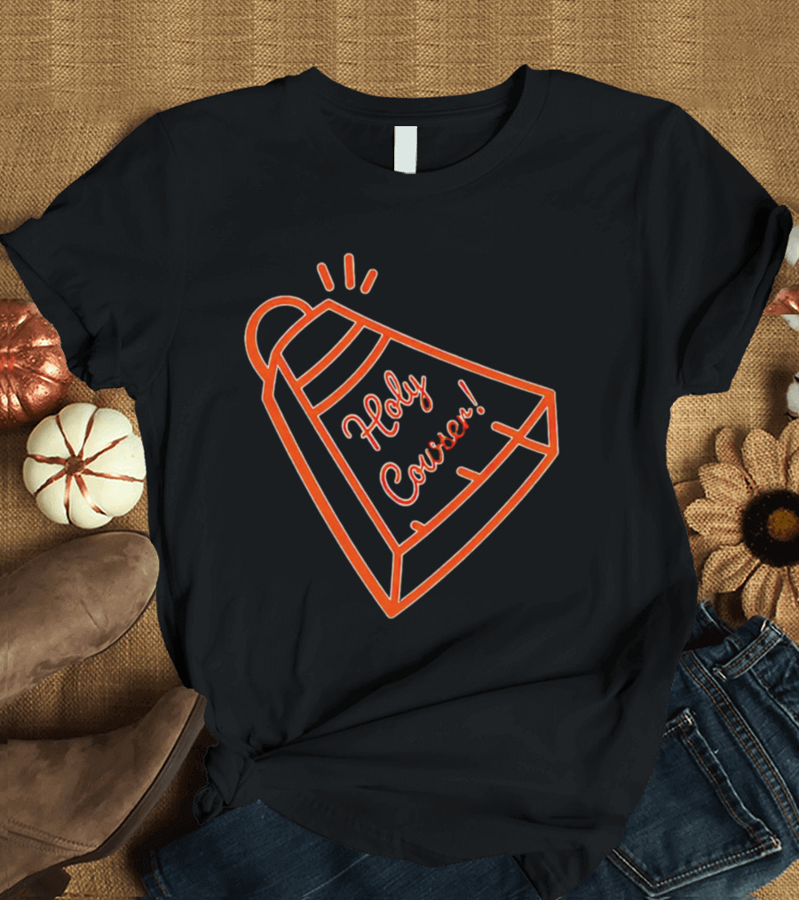 Holy Cowser Neon Orange Cowbell T-Shirt