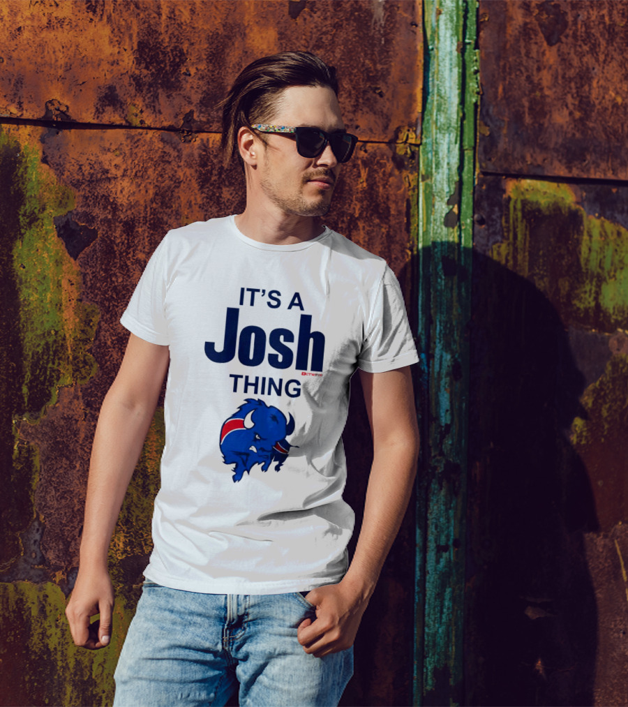 It's A Josh Thing Buffalo Bills Blue Red Bison T-Shirt