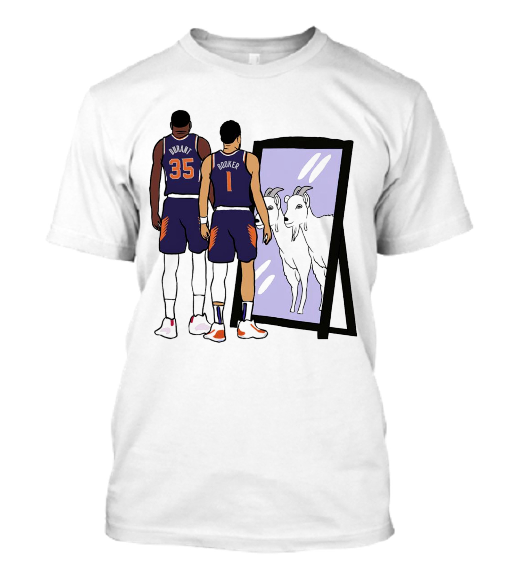Kevin Durant 35 Devin Booker 1 Mirror Goats T-Shirt