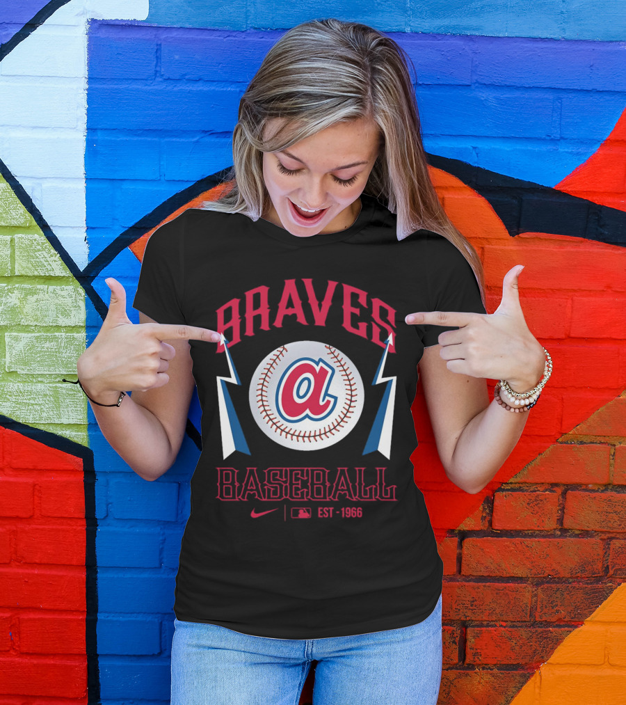Braves Baseball Atlanta Logo MLB EST 1966 T-Shirt