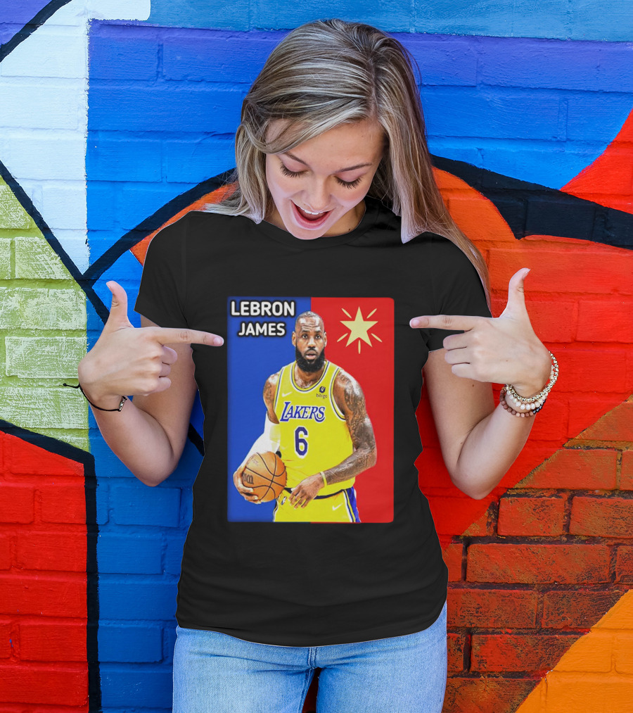 LeBron James Los Angeles Lakers Basketball Star 6 T-Shirt
