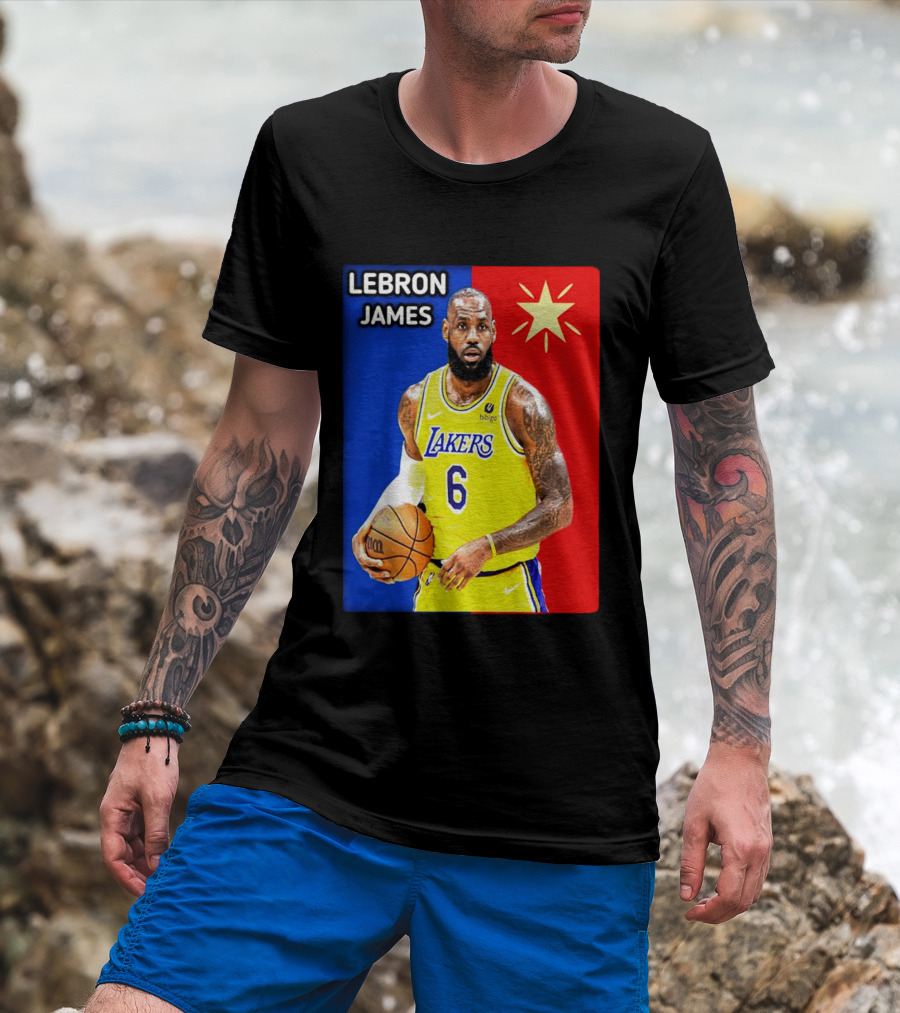 LeBron James Los Angeles Lakers Basketball Star 6 T-Shirt