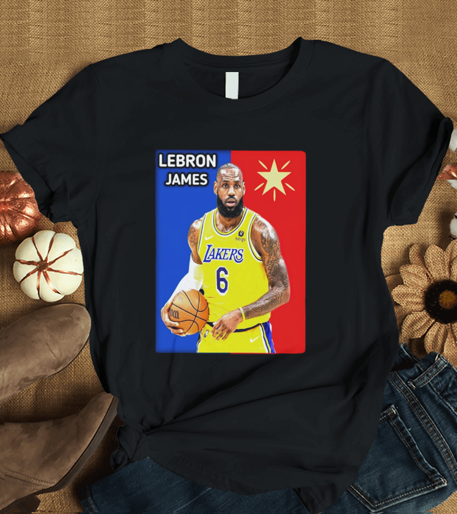 LeBron James Los Angeles Lakers Basketball Star 6 T-Shirt