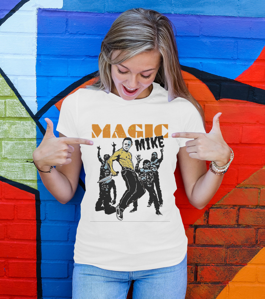 Michael Myers Magic Mike Halloween Crossover Dance Mashup T-Shirt