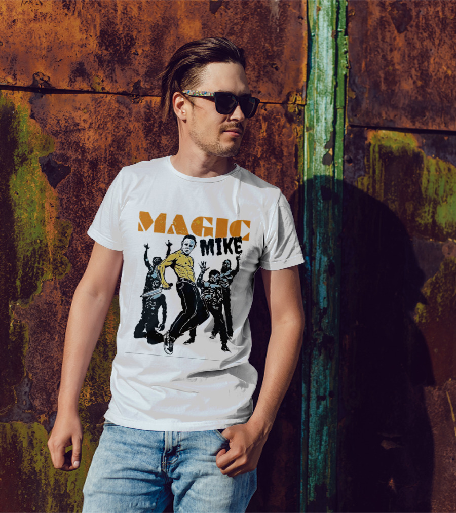Michael Myers Magic Mike Halloween Crossover Dance Mashup T-Shirt