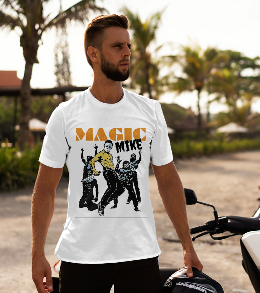 Michael Myers Magic Mike Halloween Crossover Dance Mashup T-Shirt