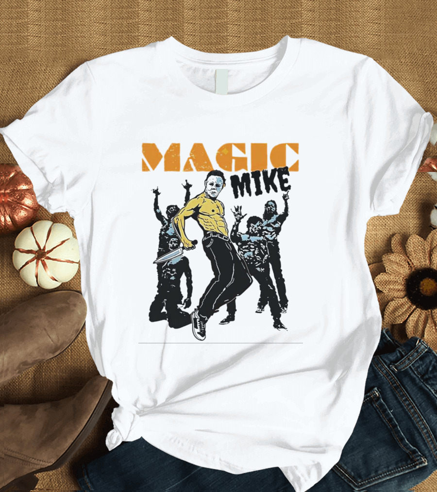 Michael Myers Magic Mike Halloween Crossover Dance Mashup T-Shirt