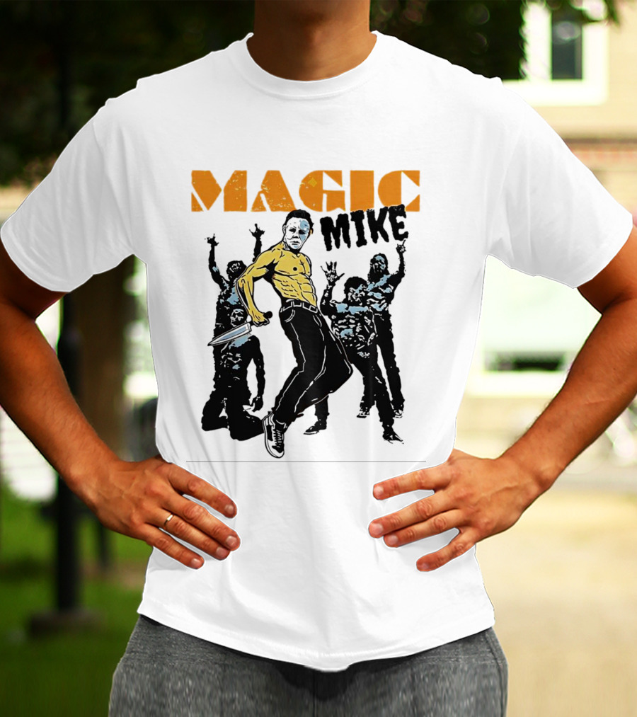 Michael Myers Magic Mike Halloween Crossover Dance Mashup T-Shirt