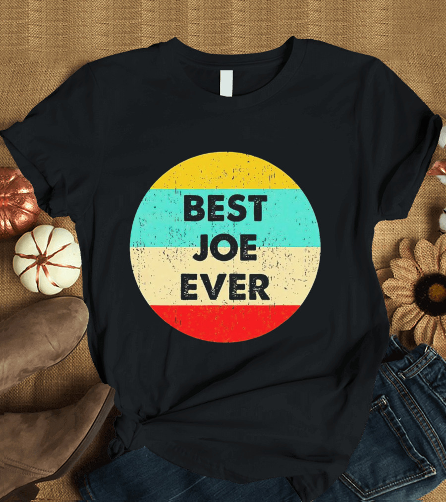 Best Joe Ever Vintage Distressed Retro Circle T-Shirt