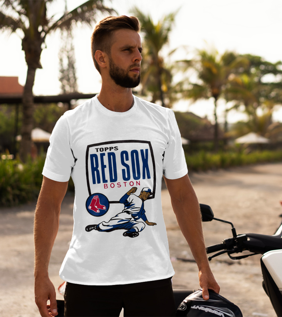 Red Sox Boston Topps Vintage Baseball Player T-Shirt