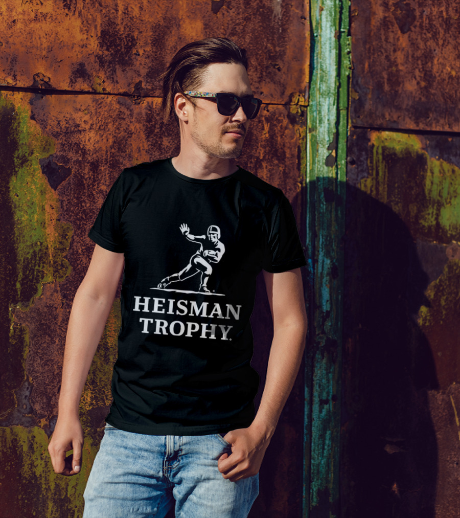 Heisman Trophy Football Player Logo Athletic Award T-Shirt