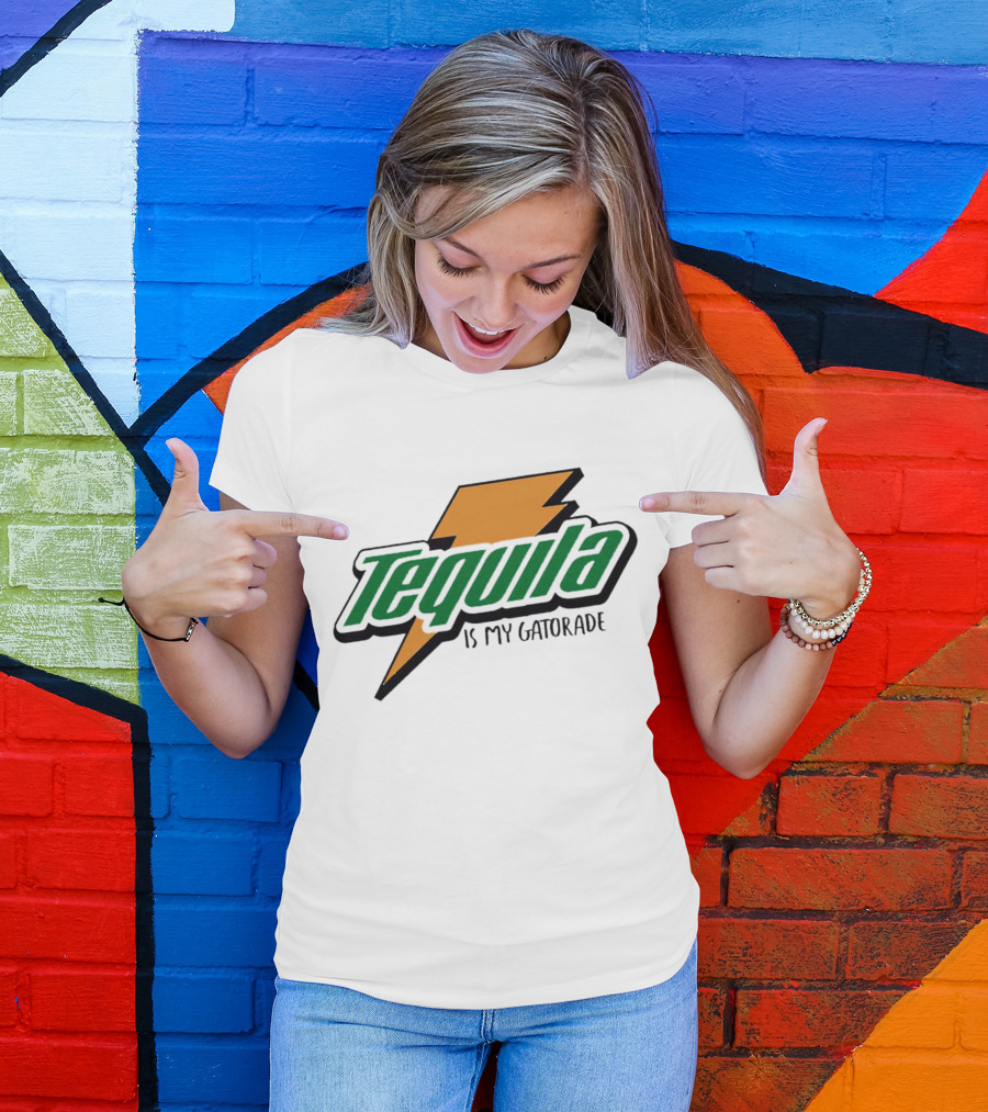 Tequila Is My Gatorade Lightning Bolt T-Shirt