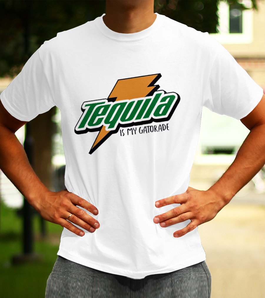 Tequila Is My Gatorade Lightning Bolt T-Shirt