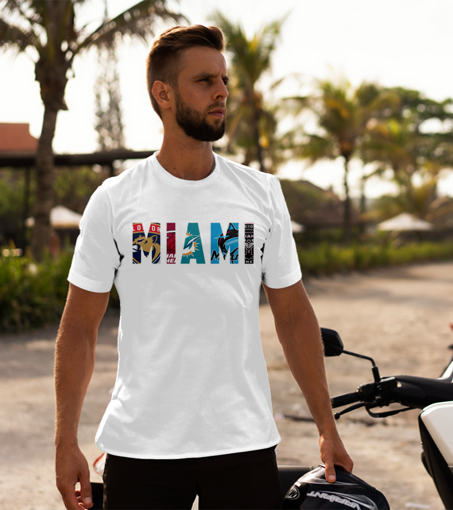 MIAMI Panthers Heat Dolphins Marlins Inter Miami T-Shirt