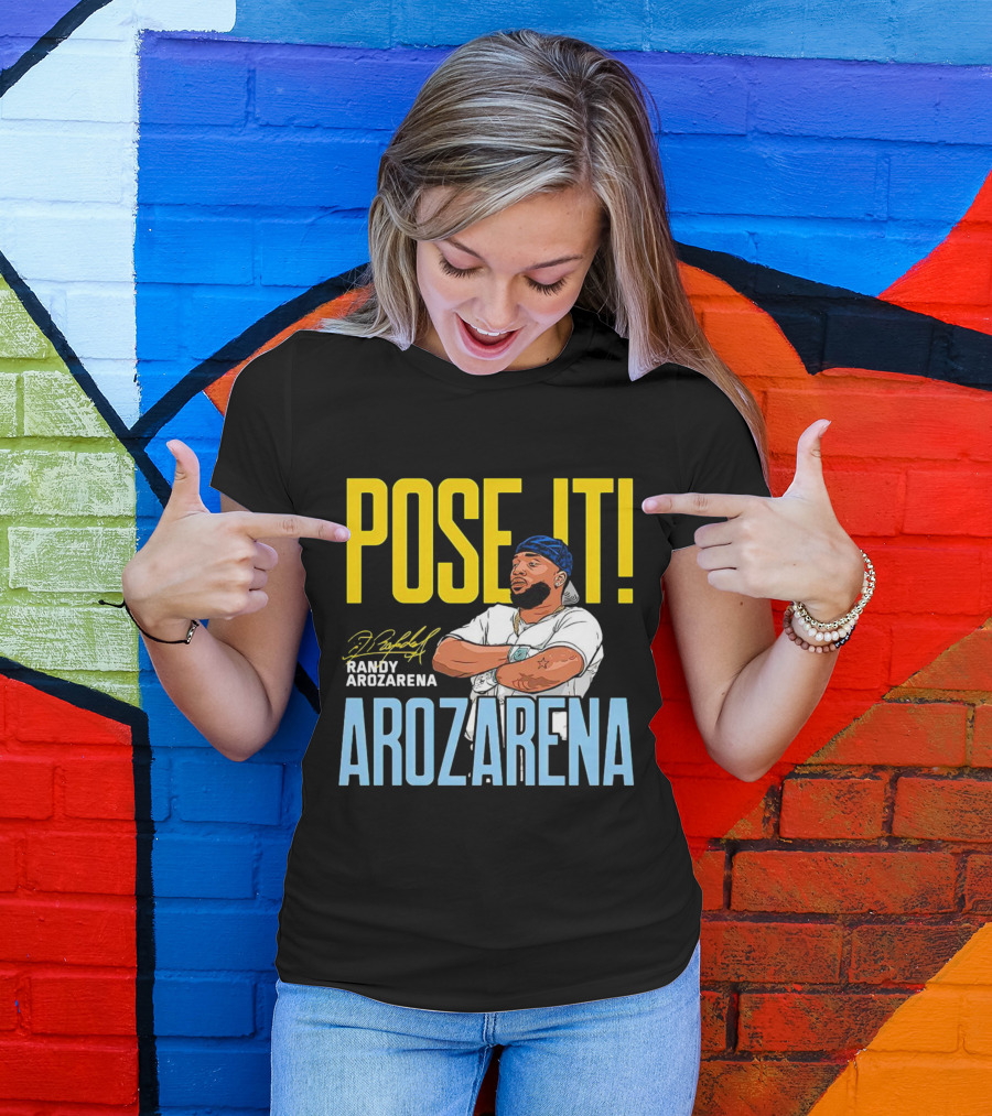 Pose It Randy Arozarena Arozarena Signature Tampa Bay Rays T-Shirt