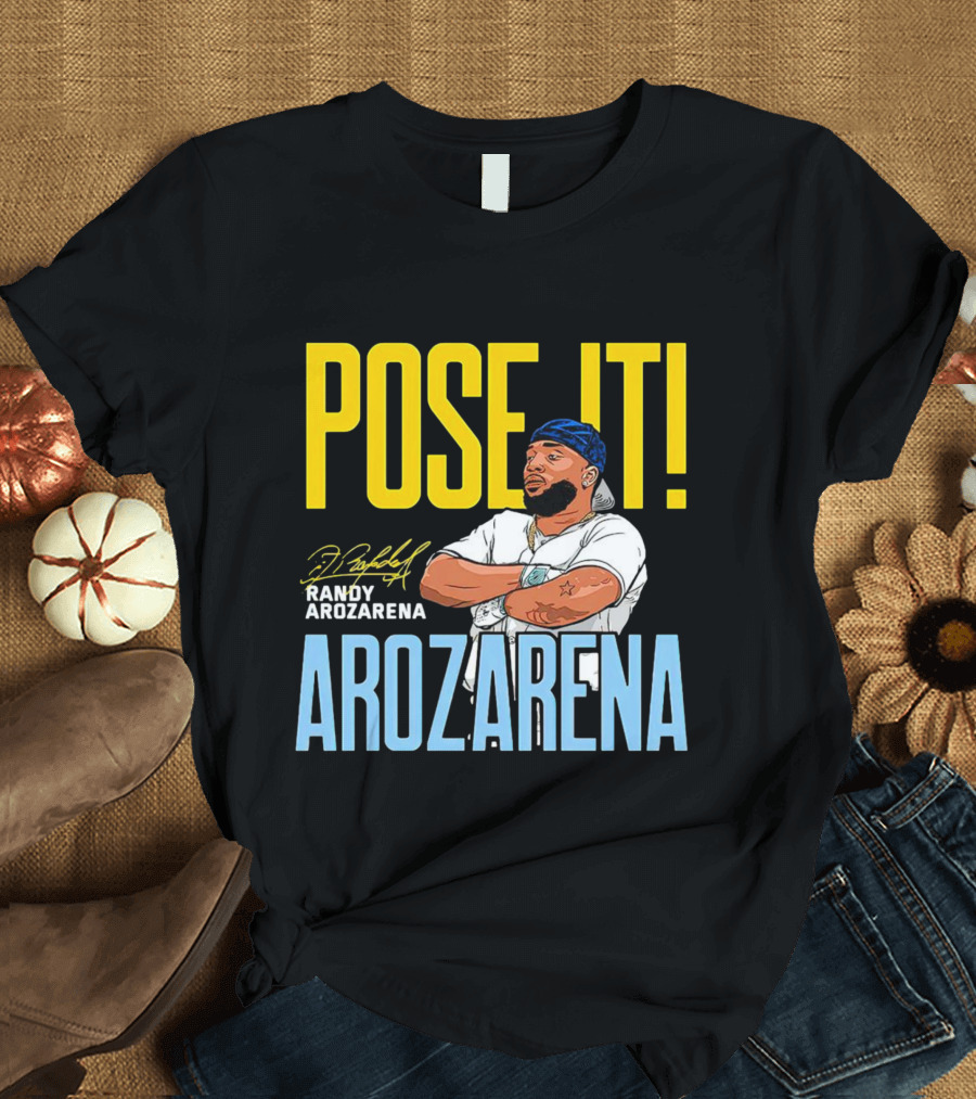 Pose It Randy Arozarena Arozarena Signature Tampa Bay Rays T-Shirt
