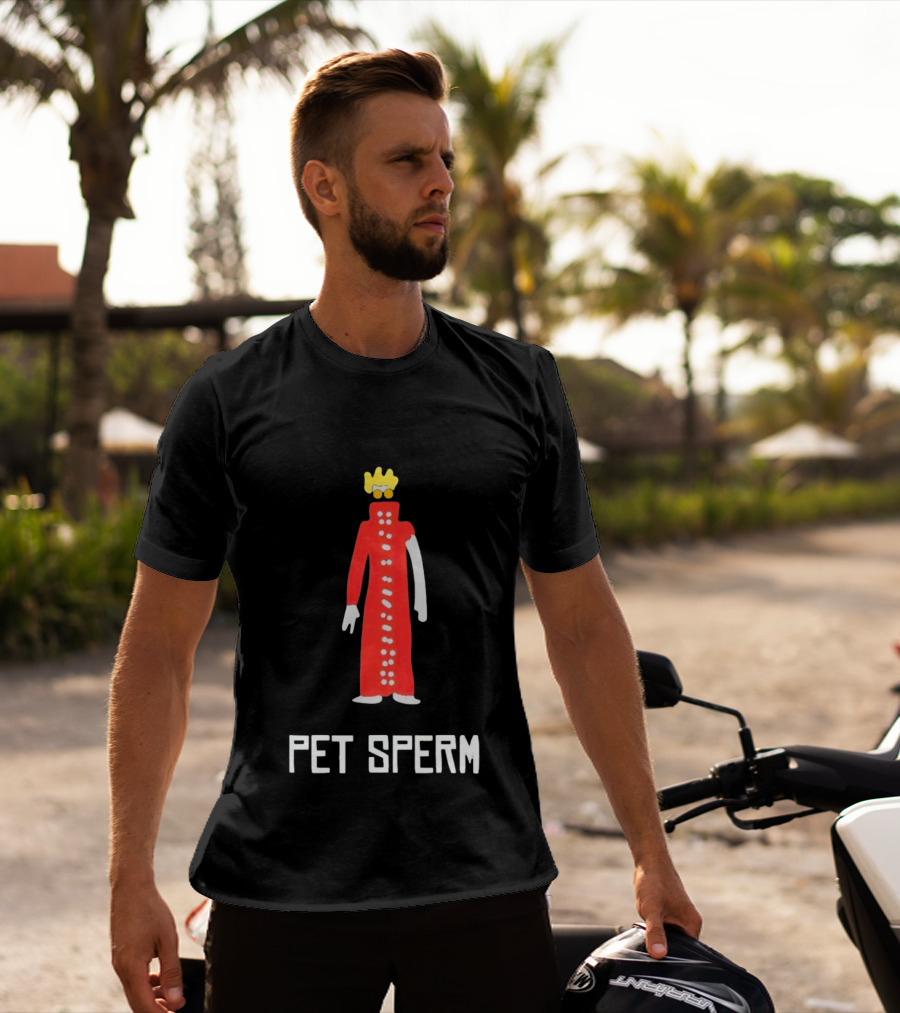 Butch Vashwood Pet Sperm Red Character With Crown T-Shirt