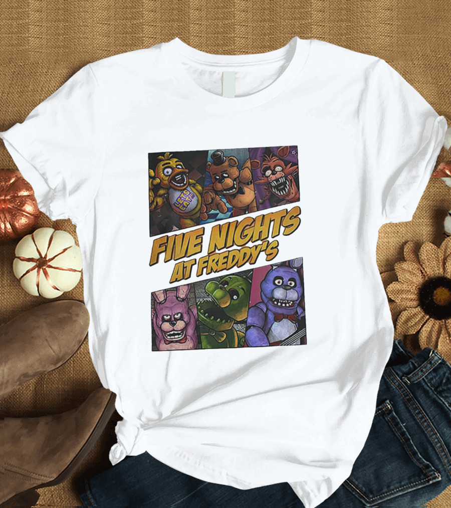 Five Nights At Freddy's Let's Eat Characters Montage T-Shirt