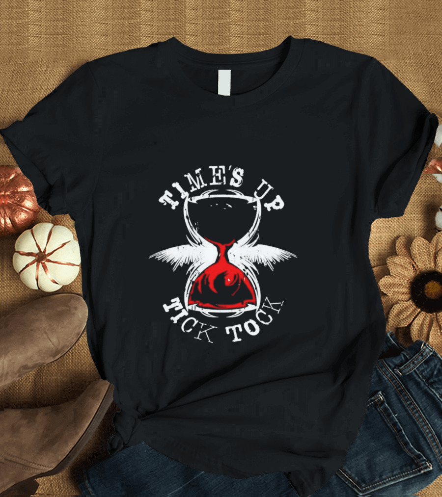 Time’s Up Tick Tock Winged Hourglass T-Shirt