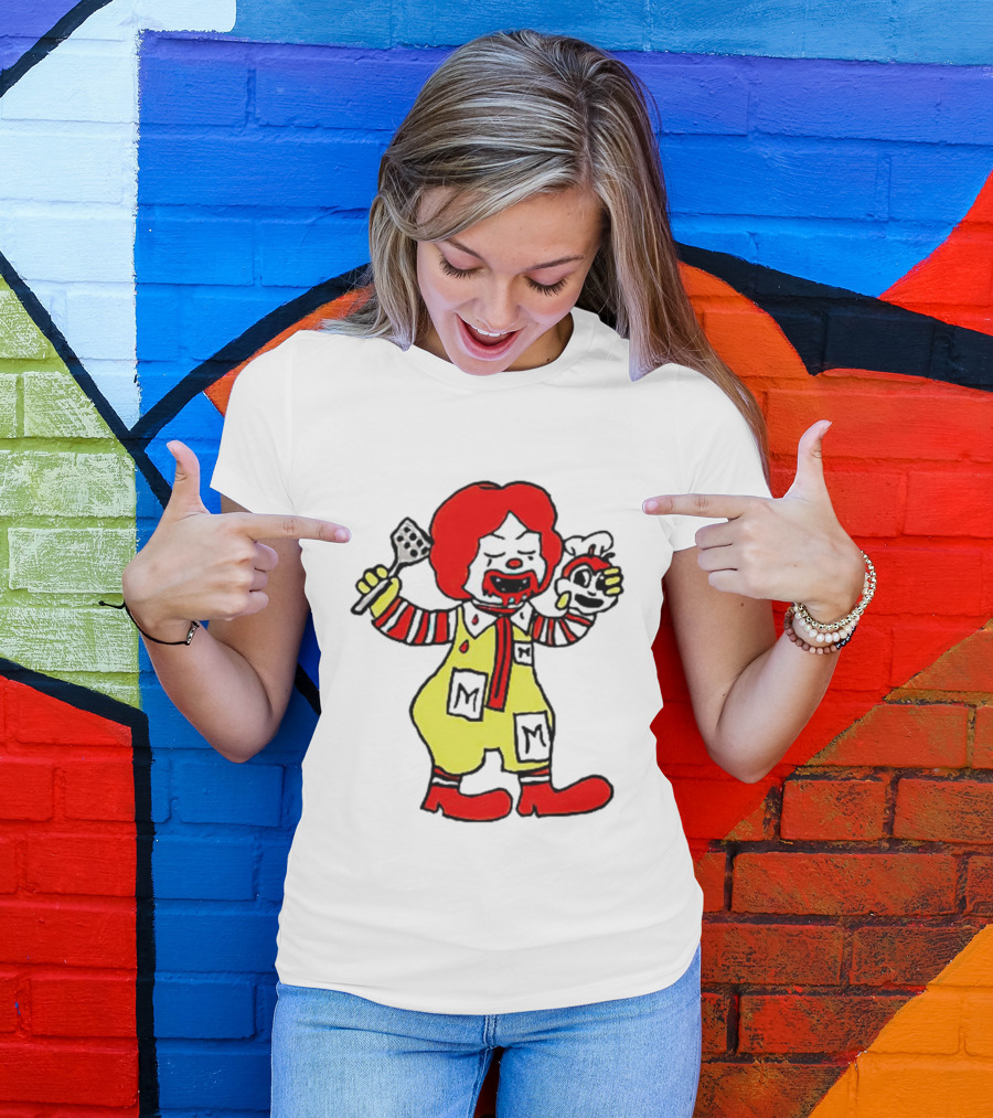 Mcdonalds X Jollibee Horror Crossover Halloween Mashup Character T-Shirt