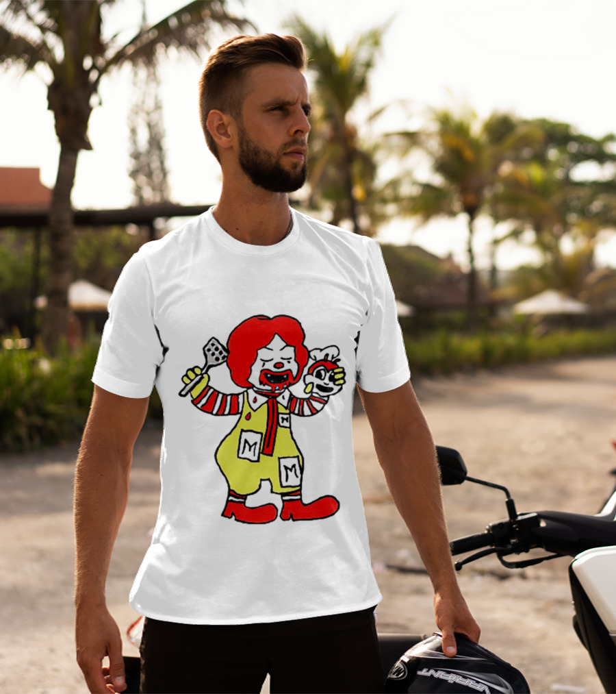 Mcdonalds X Jollibee Horror Crossover Halloween Mashup Character T-Shirt