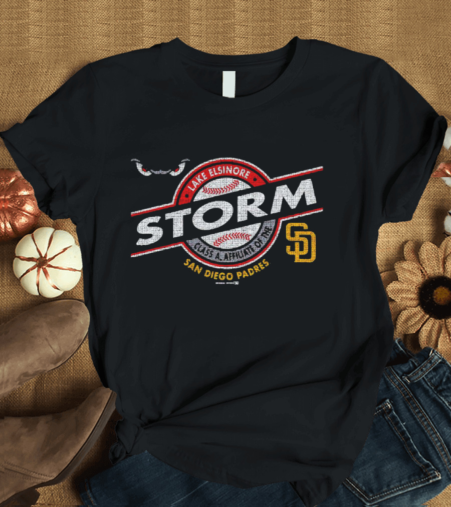 Lake Elsinore Storm Baseball San Diego Padres Affiliate Retro T-Shirt