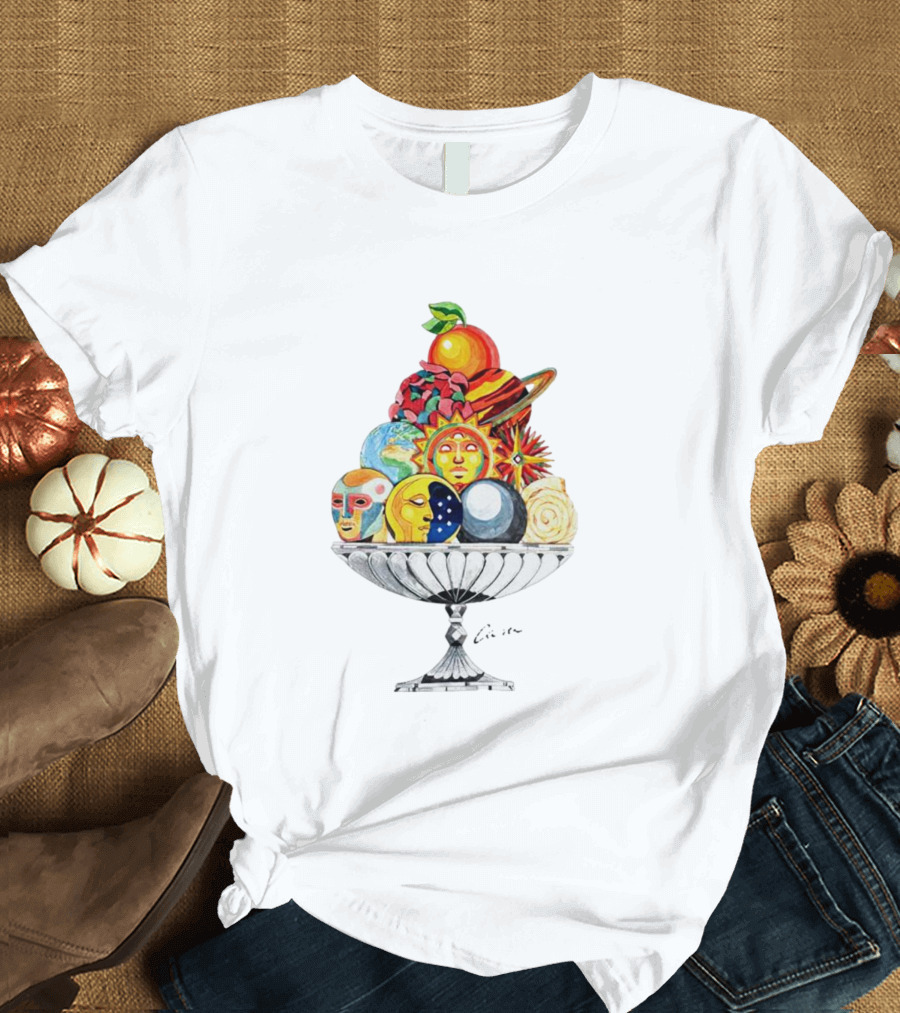 Louis Tomlinson Wear Celestial Fruit Bowl Lunar Sun Planet Faces T-Shirt