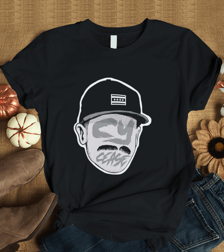 Chicago White Baseball Cy Cease Hat T-Shirt