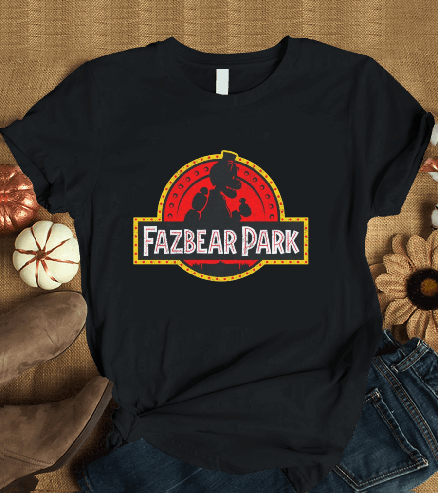 Fazbear Park Jurassic Park Freddy Five Nights Crossover T-Shirt