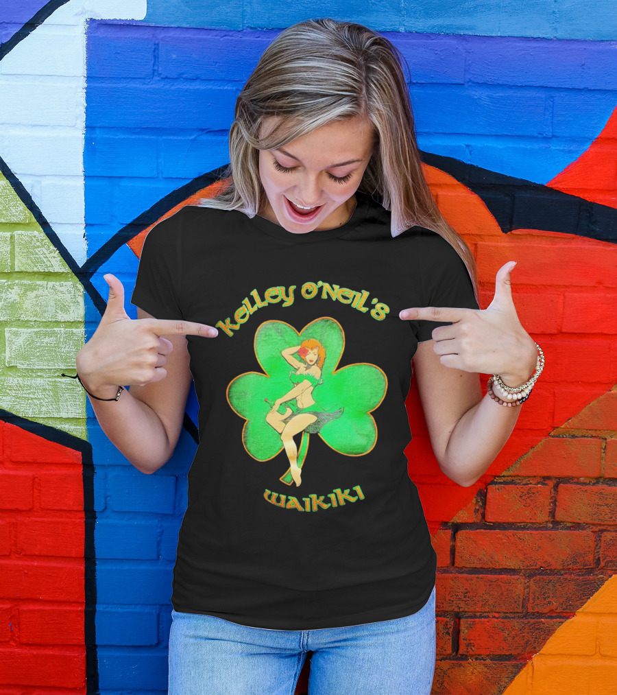 Kelley O'Neil's Waikiki Shamrock Pin-Up Girl T-Shirt