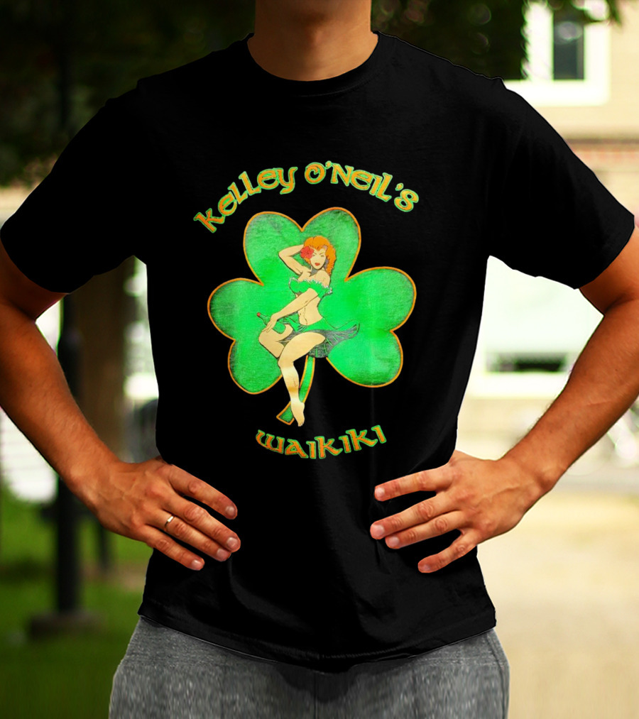 Kelley O'Neil's Waikiki Shamrock Pin-Up Girl T-Shirt