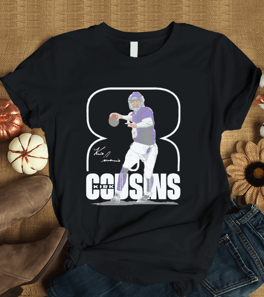 Kirk Cousins Number 8 Signature Football Quarterback T-Shirt
