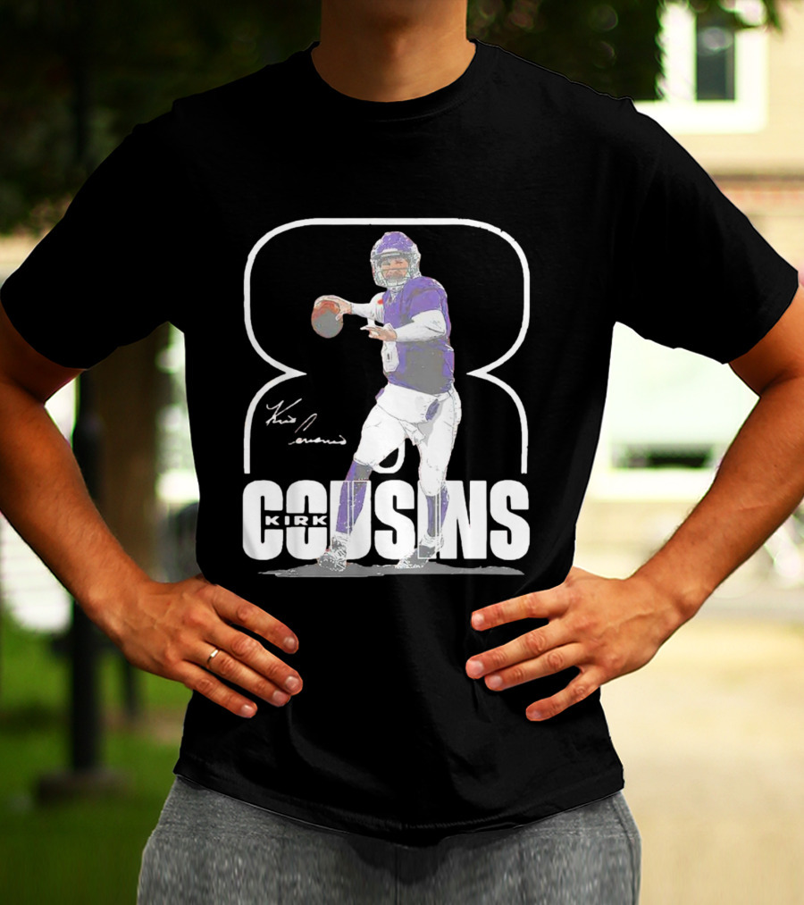 Kirk Cousins Number 8 Signature Football Quarterback T-Shirt