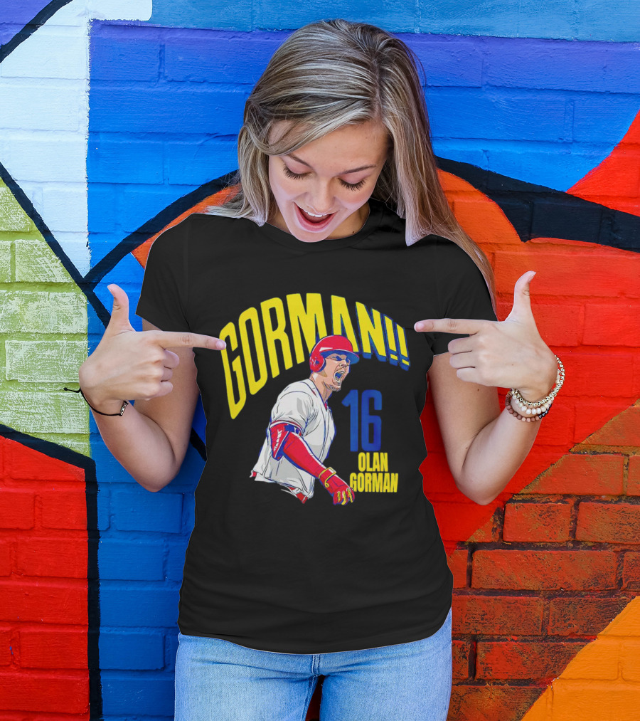 Gorman 16 Nolan Gorman St. Louis Cardinals MLBPA T-Shirt