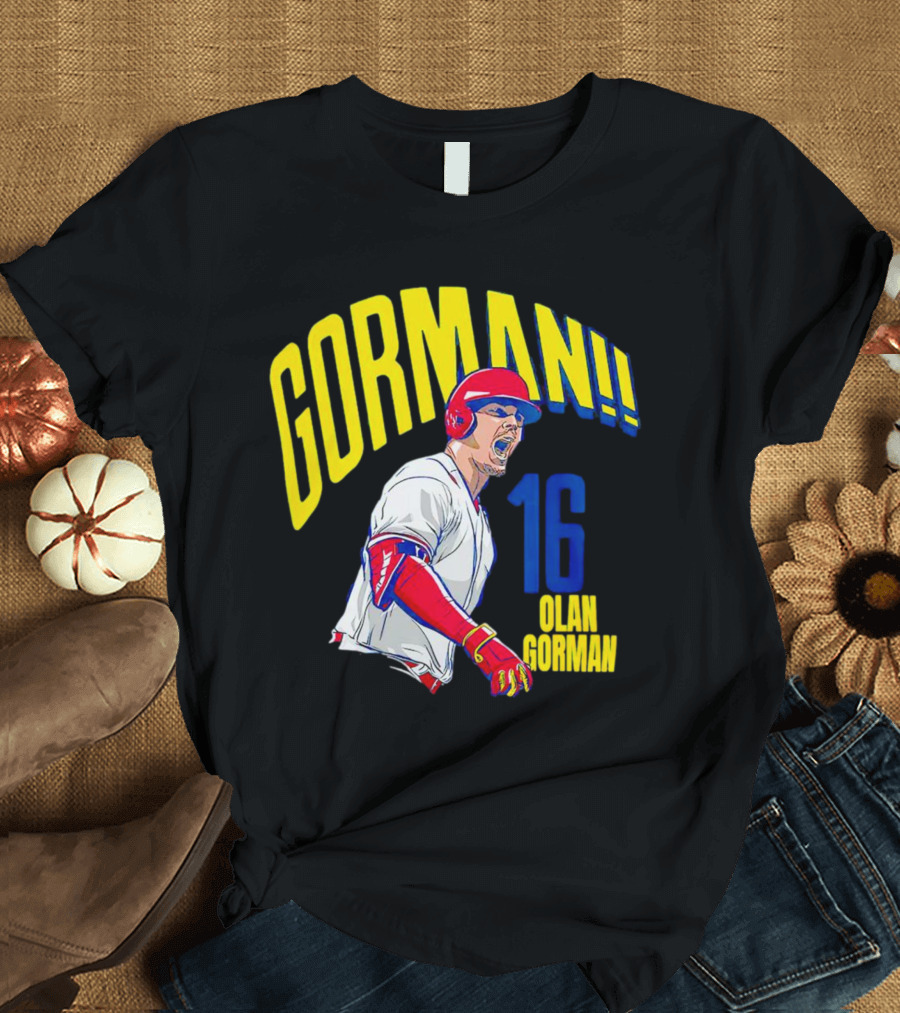 Gorman 16 Nolan Gorman St. Louis Cardinals MLBPA T-Shirt