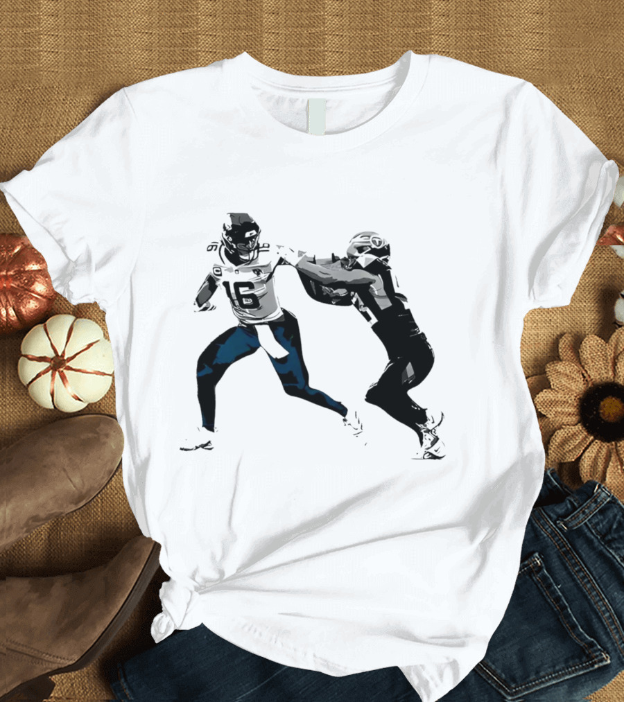 The Stiff Arm Football Move Iconography T-Shirt
